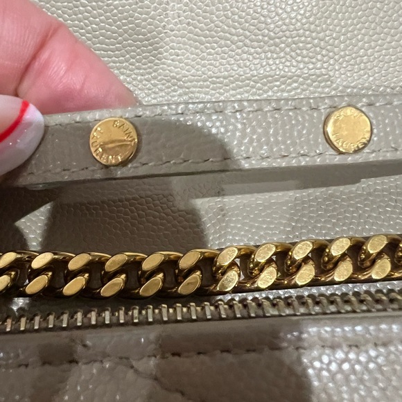 YSL cassandre flap large wallet on chain beige - Picture 10 of 16